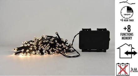 Ceruzo- LED-verlichting  -192 LED - warm wit - 8 functies - met timer- op batterij