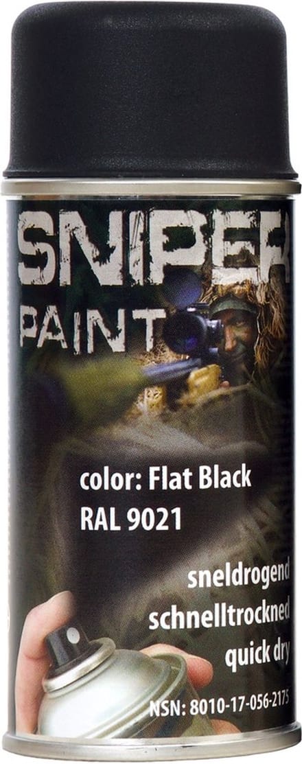 101 Inc Spuitbus Leger Verf - Flat Black - 150 Ml