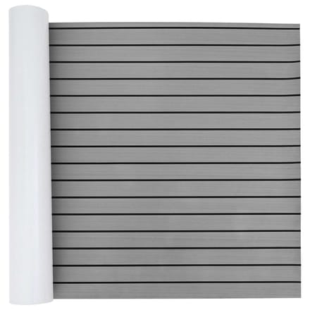 vidaXL - Bootmat - Gestreept - Lichtgrijs - en - Zwart - 240 - x - 90 - cm - EVA