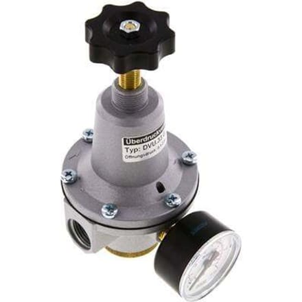 Pneumatisch Overdrukventiel G1/2 Lucht 0.2-5.5bar (3-80psi)