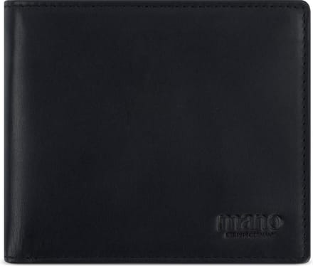 mano Don Andrea Portemonnee RFID-bescherming Leer 12 cm - Jongens - Horizontaal - schwarz