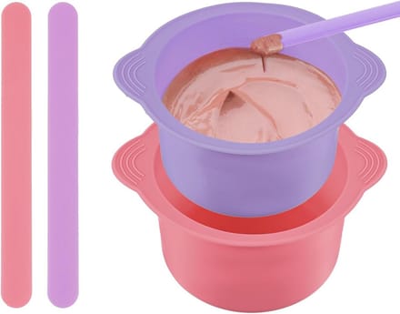Herbruikbare siliconen wax warmer voering met wax applicator sticks