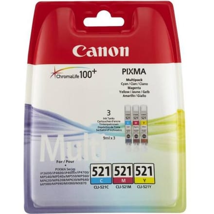 Canon CLI-521C/M/Y - Inktcartridge / Cyaan / Magenta / Geel