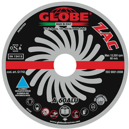 Globe G1742 Doorslijpschijf 125x1,3x22,2mm 25 stuks