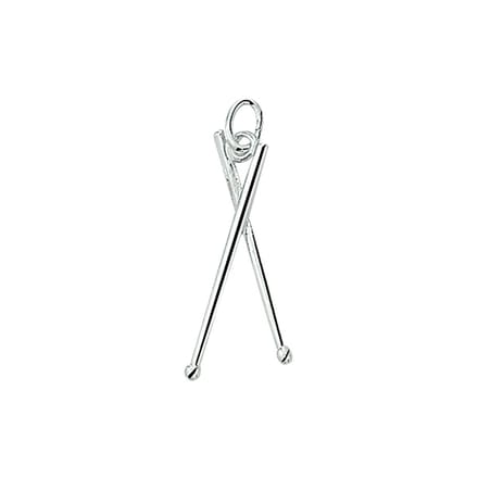 Zilveren Hanger drumstokken 1003229