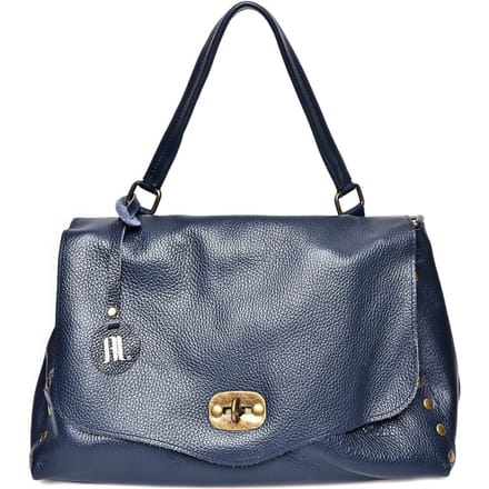 Anna Luchini Blauw Rundleer Tas