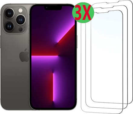 Apple iPhone 13 PRO MAX Screenprotector bescherming glas 9H geschikt voor iPhone 13 PRO MAX -3stuks