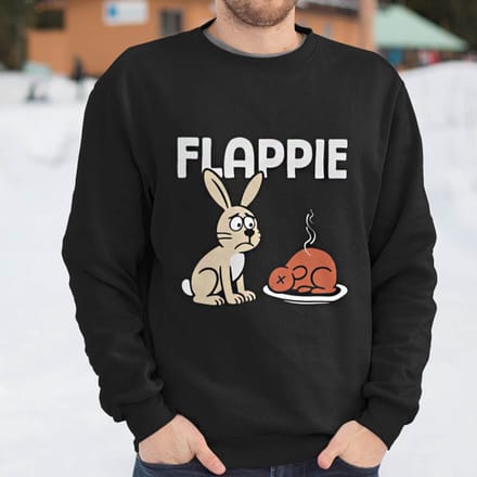 Foute Kerst Trui Zwart Flappie XL