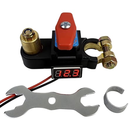 Accu Ontkoppelingscontroller - Accu Schakelaar - Energie Besparen - Digitaal Display - 12-24V - Zilver