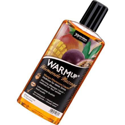 JOYDIVISION Warmup 150 ml massageliquid met fruitige mango-passievruchtgeur & -smaak I Warmte-effect