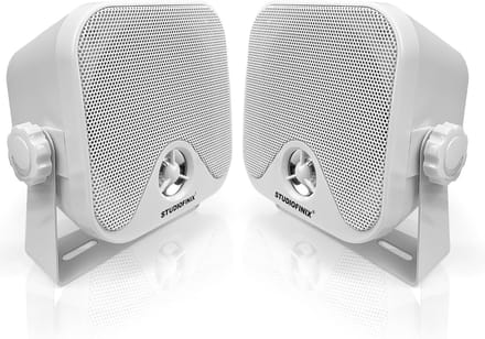 Maritieme Luidsprekers - Waterdichte Audio - Buiten Geluid - IP66 Waterdicht - 10.2cm - Wit