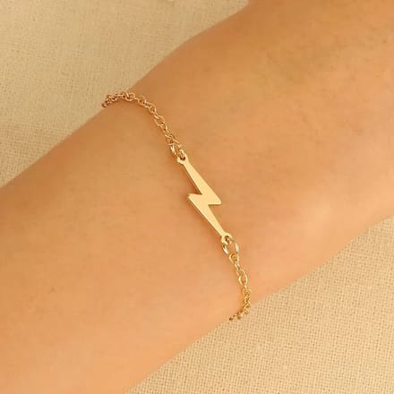 JewelGalerie - Armband - Bliksem - Goud