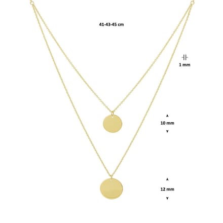 Collier Rondjes 41 - 43 - 45 Cm