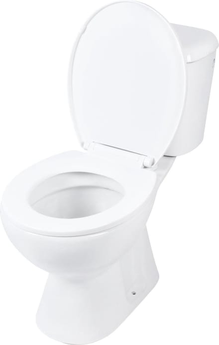 Toiletpot Differnz Staand Met PK Uitgang Inclusief Toiletbril Wit