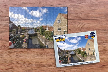 Puzzel Oude huizen in de Friese stad Hindeloopen - Legpuzzel - Puzzel 500 stukjes