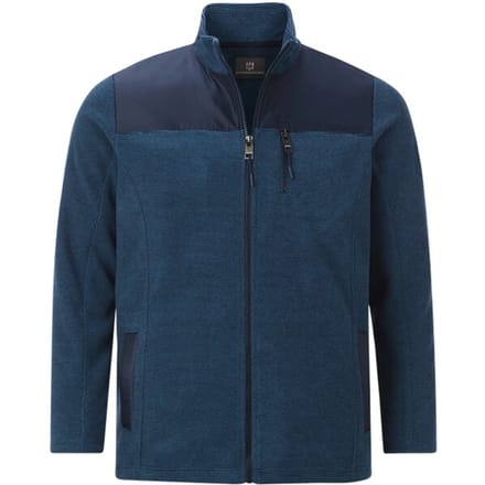 Jan Vanderstorm herren Fleecejack - 52/54 - blauw - Plus Size