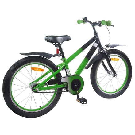 vidaXL - Kinderfiets - 18 - Inch - voor - 5-7 - jaar - oud - Groen - Zwart
