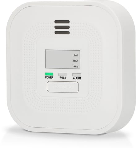 Alecto COA4010 Koolmonoxidemelder met 10 jaar Sensor en Display - Voldoet aan Europese norm EN50291 - Wit