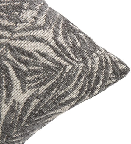 Kussen Jacquard bladeren grijs 45x45cm