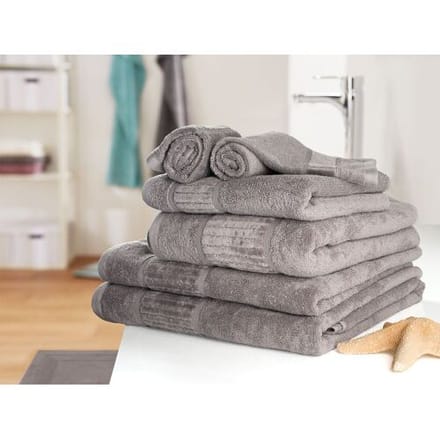 GÖZZE Badhanddoek Bio 70 x 140 cm (Zilver)