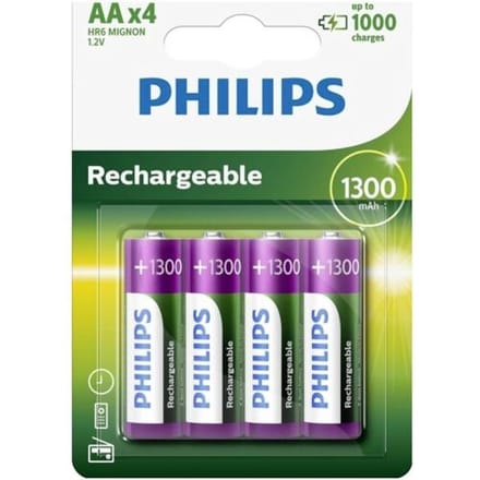 Philips HR6 Oplaadbare AA batterij (penlite) NiMH 1300 mAh 1.2 V 4 stuk(s)