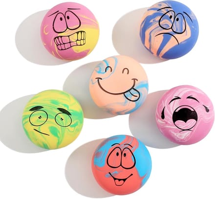 Famanu – Piepende latex hondenballen – Interactief ophaalspeelgoed – Set van 6