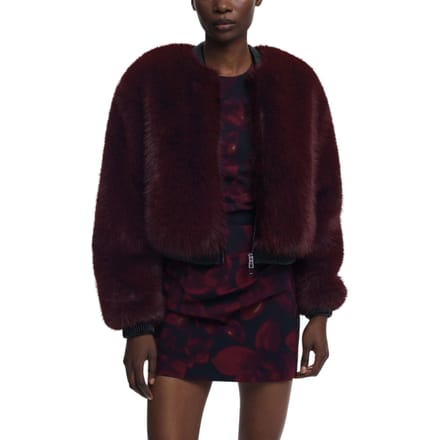 Faux Fur Bordeau Jacket