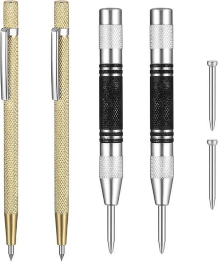Automatische Perforator en Schrijfstift voor Hardmetaal - 2 Stuks
