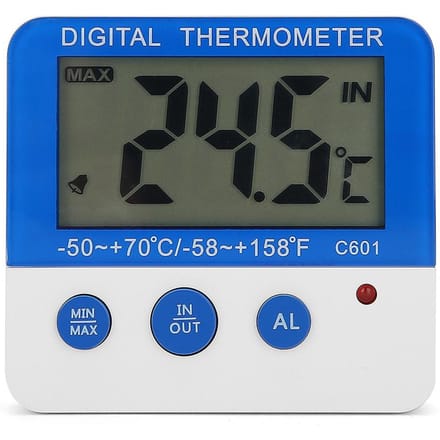 ABS Intérieur Extérieur Grand Affichage LCD Mini Thermomètre Alarme Ferme d'Élevage Compteur de Température Électronique gray
