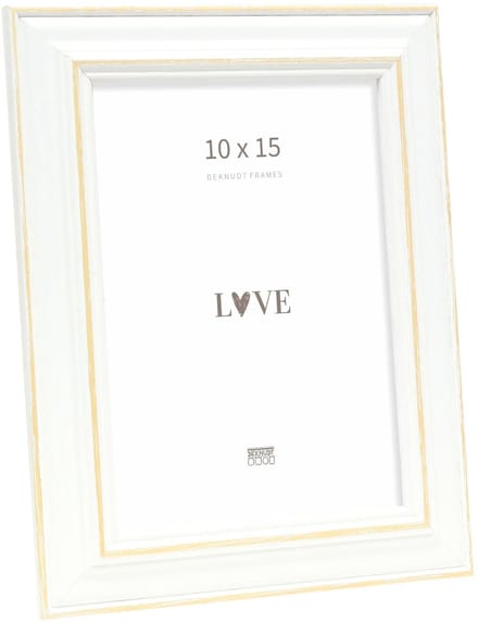 Deknudt Frames fotolijst S221H1 - wit met naturel accent - 10x15 cm