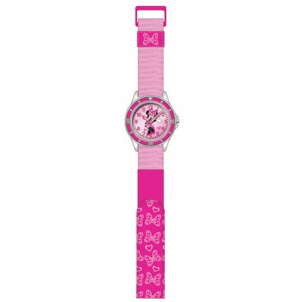 Minnie Kinder leertijdhorloge textielband klittenb