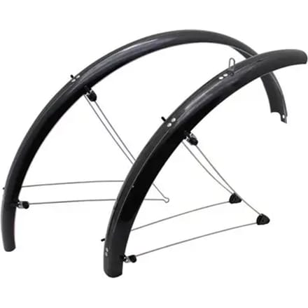 Stel spatborden 28 inch race 35mm pvc zwart