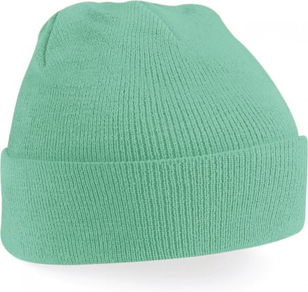 Gebreide muts polyester mint groen