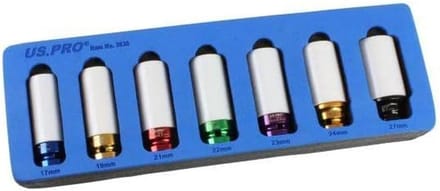 Sets Slagsleuteldoppen 7-Delig 1/2" Drive Voor Velgbescherming 17-27mm
