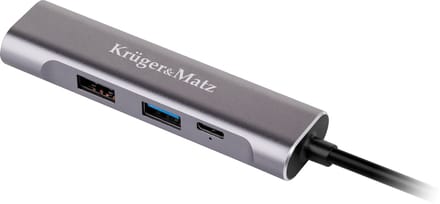Krüger&Matz - HUB USB-C naar HDMI/USB3.0/USB2.0 - 4K Ondersteuning - Power Delivery