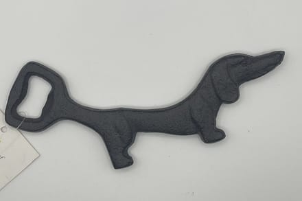 Clayre & Eef Flesopener Hond 17x8 cm Bruin Metaal