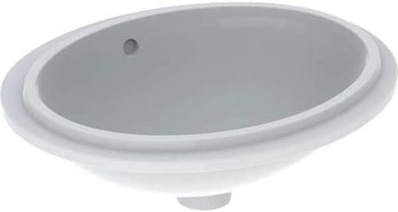 Ovale Onderbouw Wastafel - Badkamer Kom - Stijlvol Sanitair - Met Overloop - 42x33cm - Wit