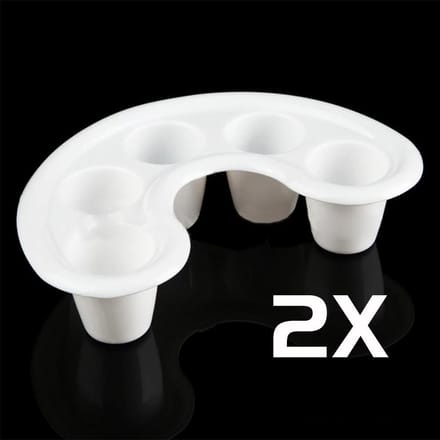 DW4Trading Nagel Manicure Bowl - Set van 2 Stuks - Wit