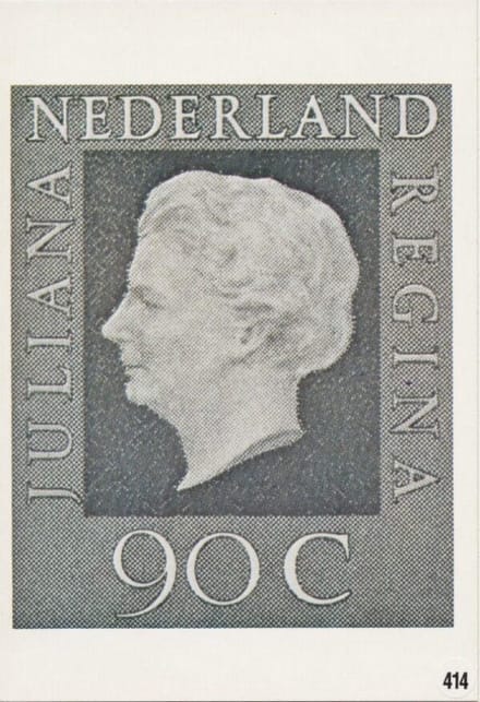 Briefkaart met afbeelding Juliana Regina postzegel