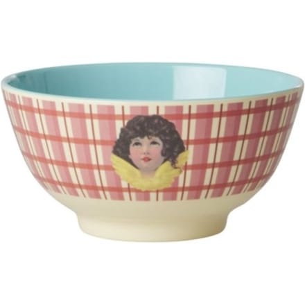 Rice kerst melamine kom medium angel, rood