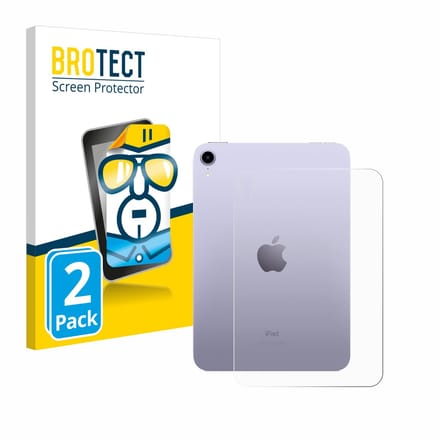 BROTECT - Screenprotector voor Apple iPad Mini 7 2024 (Achterkant) - Folie Beschermfolie transparant 2 Stuks