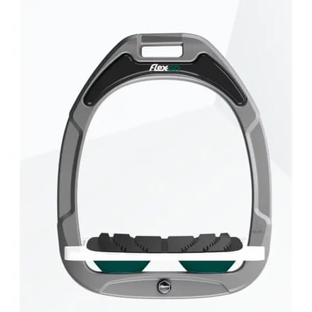 Ingelande stijgbeugels Grip Aluminium/Wit/Groen Flex-On Green Composite