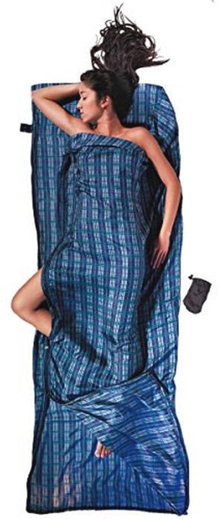 Mummy Slaapzak Reiszak Coupler - Silk groen/blauw