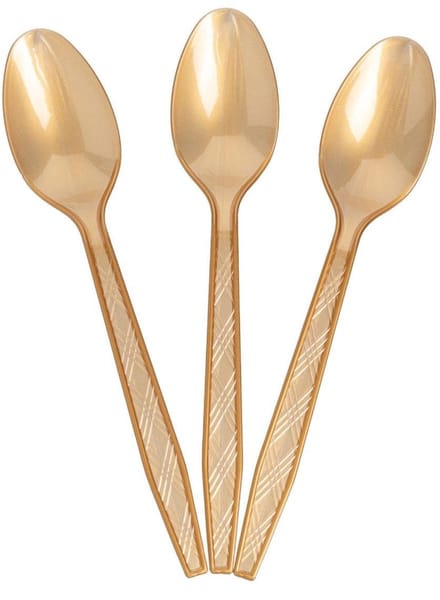 24x Herbruikbare lepel 155mm Goud