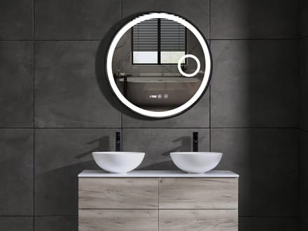 Mawialux LED Badkamerspiegel - 120cm - Rond - Verwarming - Digitale klok - Julia