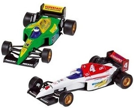 Goki - Raceauto's speelgoed set - 2x stuks - Formule 1 racewagens - van 10 cm - racing - autosport