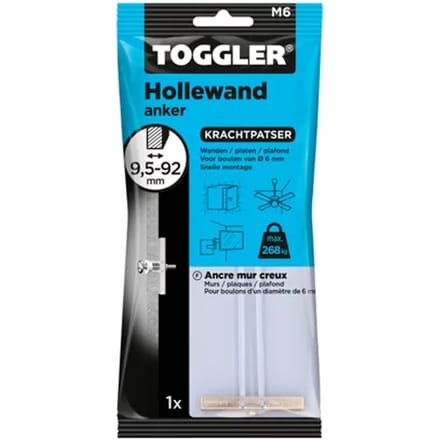 Toggler Hollewandplug M6 Staal - Ø 13 Mm - Per Stuk