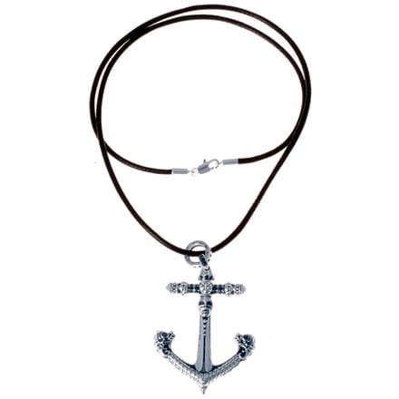Mendes heren ketting 925 zilver Anchor Skull