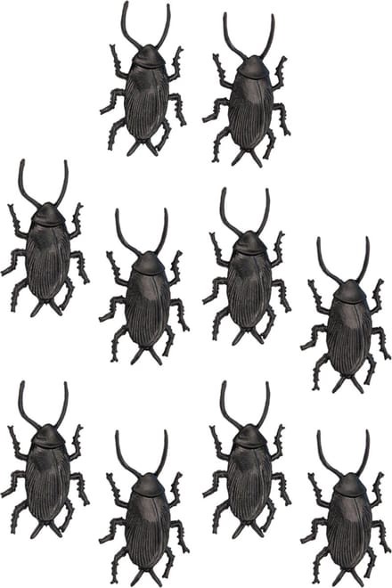 Nep kevers/kakkerlakken - 10x stuks - 5 cm - zwart - halloween/horror