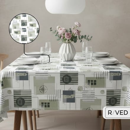 Raved Tafelzeil – 140 cm x 100 cm – Vuurtoren Groen – PVC – Afwasbaar